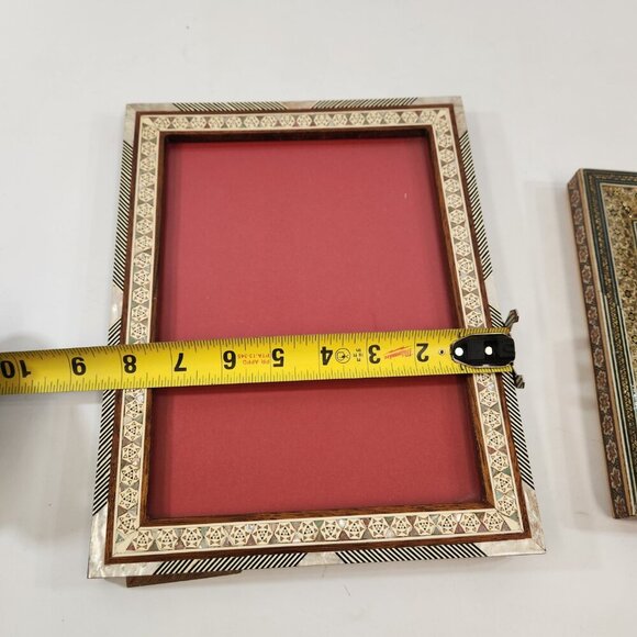 Vintage Marquetry Inlay Picture Frames Bundle of 2 - Picture 16 of 16